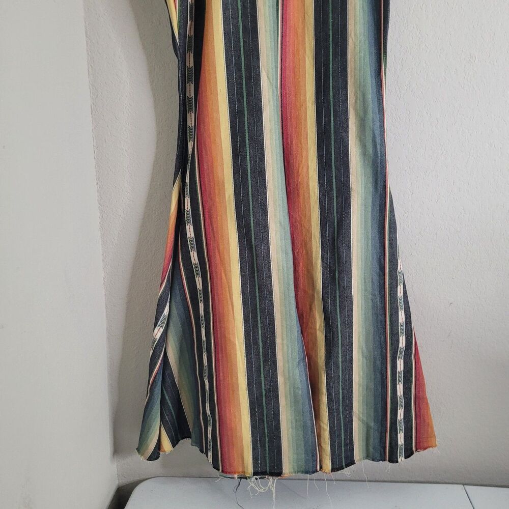 L&B Striped Boot-Cut Pants in Multicolor Vertical Bands - Picture 8 of 13